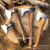 Qinggang Wood Fine Steel Forged Beat Tactical Axe Multifunction Outdoor Axe Chopping Wood hand Tomahawk Axe Camping Axe