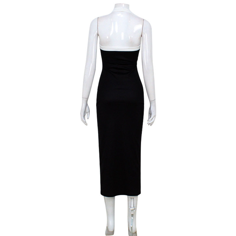 Sleeveless Halter Bodycon Dress Slim Fit Floral Print Elegant Style Perfect for Parties and Events Wholesale