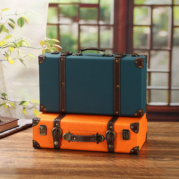Vintage European-style Suitcase Suitcase Suitcase Sundries Storage Box Vintage Suitcase Window Photography Props Box