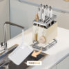 Kitchen Oblique Knife Holder Countertop Chopstick Cage Knife Integrated Kitchen Knife Storage Rack Household Wall-Mounted Knife Holder Storage Rack