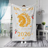 Cross-Border New Year Flannel Blanket Digital Printed Blanket Office Lunch Break Shawl Blanket Home Bedroom Sofa Blanket