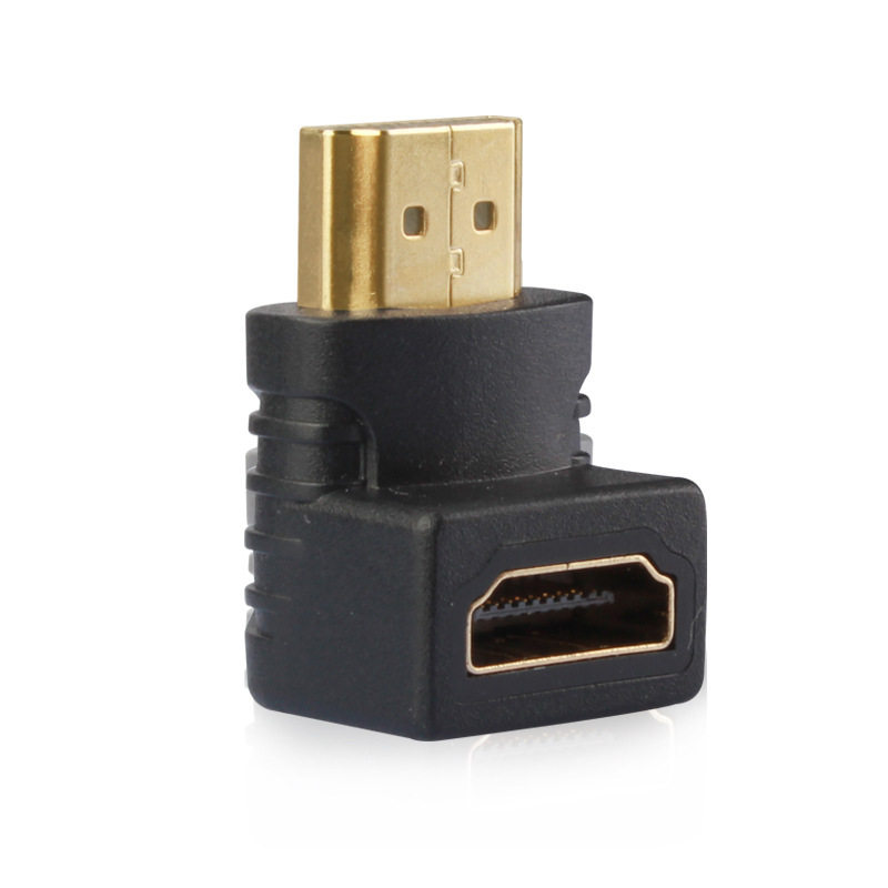Wall TV HDMI elbow right angle male turnkey adapter 90 degree HD line adapter 2.0 version