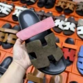 Army green-light pink belt-suede
