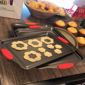 Labeling high-temperature non-stick home baking baking tray cake mold oven biscuit baking rectangular baking cookie tray