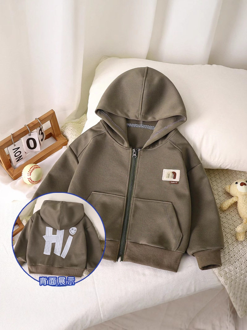 Children's Spring & Autumn Hoodie, New Long-Sleeve Zip-Up Style for Boys, Stylish Top for Girls, Big Kids Hooded Cardigan