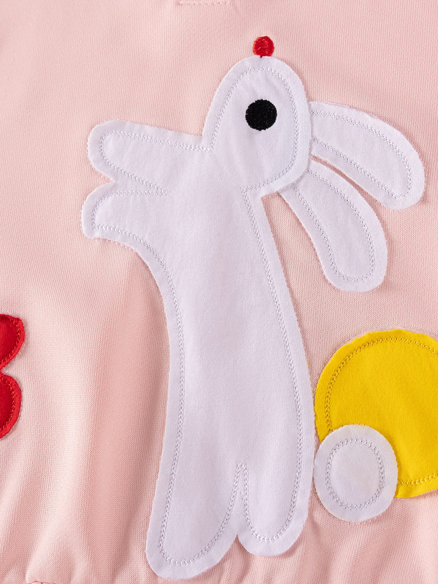 Girls' Dress, Autumn Long-sleeve Kids' Skirt, Cartoon Rabbit Kids' Dress