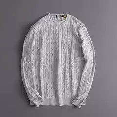 Cross-Border Supply Order Men's Winter Rl Ralph Lauren Embroidered High-Quality Cable Knit Crew Neck Sweater Trendy