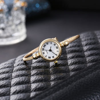 Spot open gold bracelet watch small dial steel wire small exquisite small fresh watch gold women's watch cross-border watch