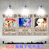 Трансграничный One Piece Wanted Аниме плакат струйный японский мультяшный холст для детской гостиной, декоративная живопись, ядро