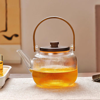 Glass Teapot 2025 New Model for Home Use, High-Temperature Resistant Single Pot Electric Ceramic Stove Special Handle Kettle Tea Set