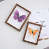 Wooden Photo Frame Simple Creative Photo Frame Teak Color Hollow Desktop Ornaments Family Simple Anniversary Decorative Picture Frame
