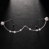 New Pearl U-Shaped Glasses Frame Punk Style Pearl Shaped Glasses Frame Eyeglass Frame