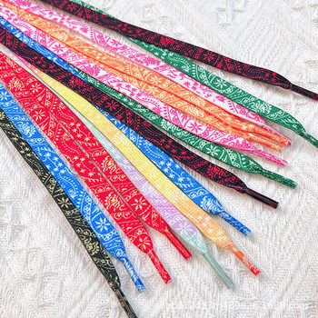 [Can be set] manufacturers wholesale new star pattern cashew flower shoelace Rope sneakers canvas shoes gradient color colorful