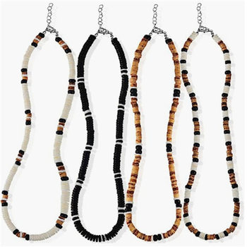 Amazon Hot Sale European and American Style Bohemian Beaded Necklace Ethnic Style Color Soft Pottery Fashion Necklace Chain Clavicle Chain
