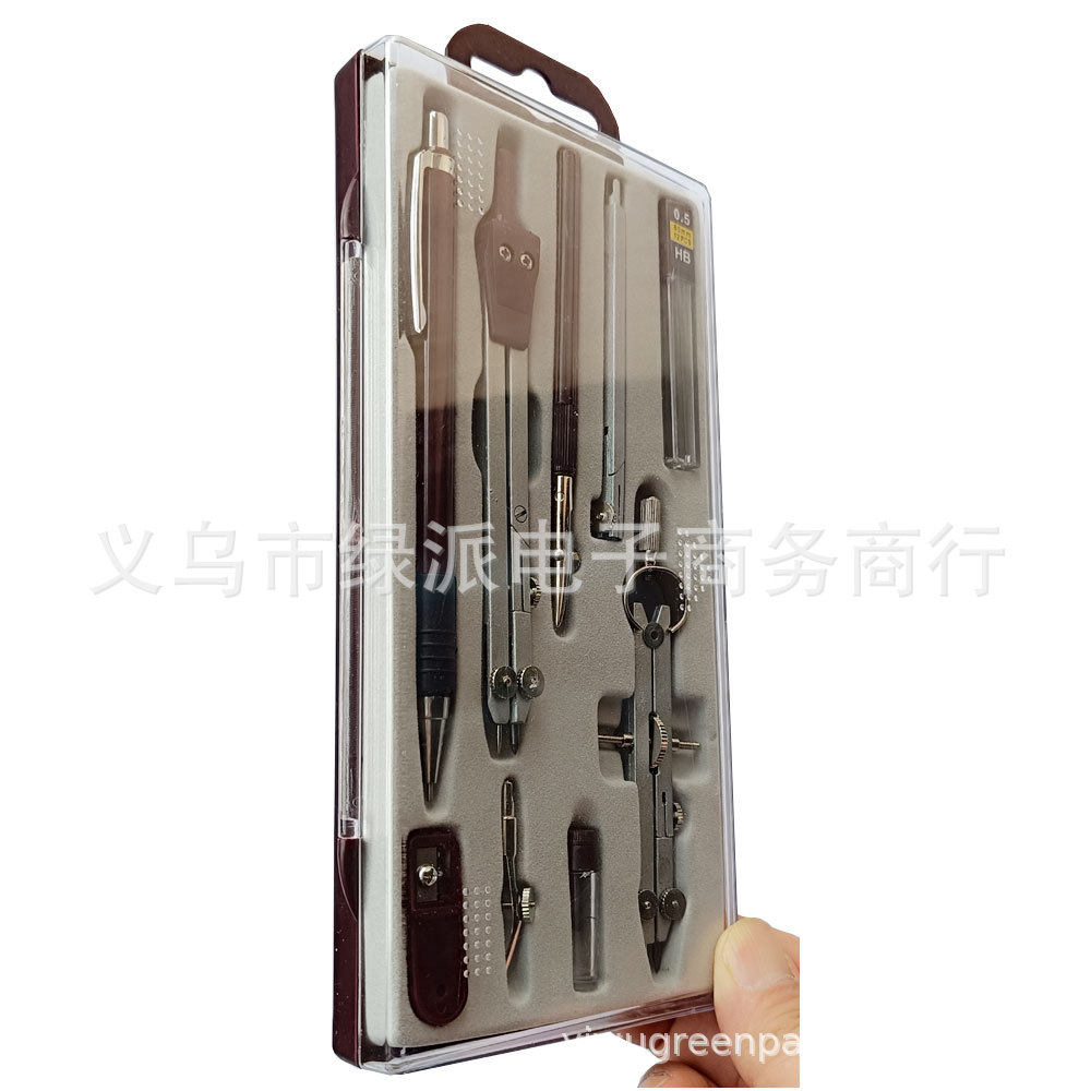 Student 9-Piece Compass Set with a Radius of about 24cm Compasses Set Dividers