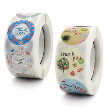 New wholesale roll flower handmade crafts decoration Thank you seal stickers envelope decoration sticker