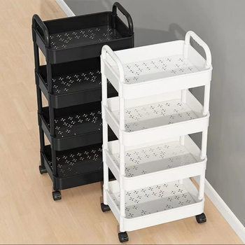 Floor-Standing Bathroom Kitchen Trolley Storage Rack Multi-Layer Corner Baby Snack Sandwich Storage Rack
