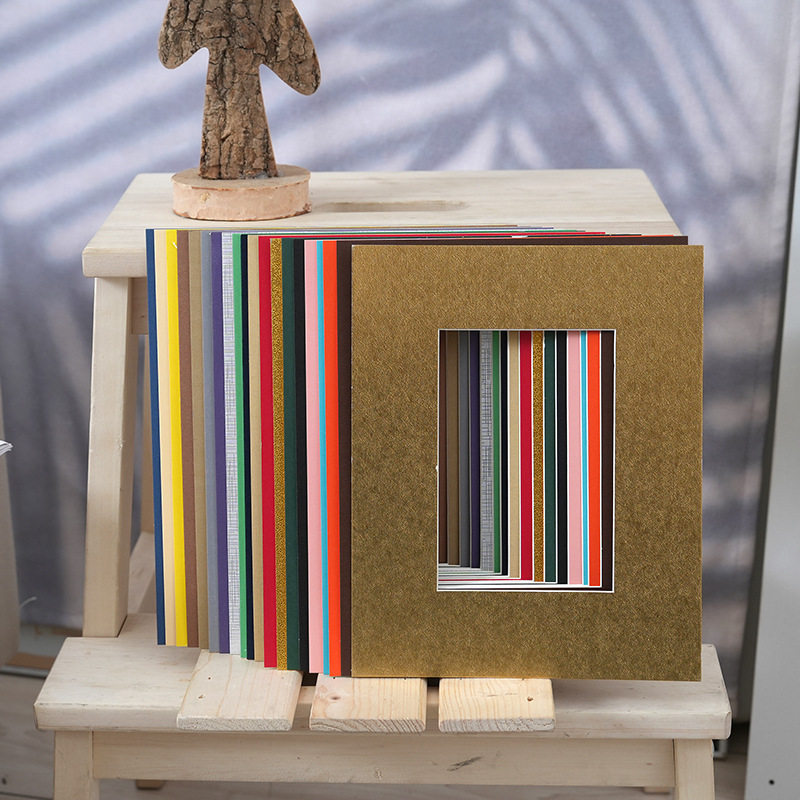 Photo frame color cardboard picture frame wall table simple mounted cardboard rectangle 6 inch 8 inch a4a3 factory wholesale