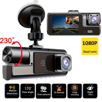 Cross-Border Exclusive Supply of Three-Lens Dash Cams for Front, Interior, and Rear of Vehicle, High-Definition Dual-Lens 24-Hour Monitoring