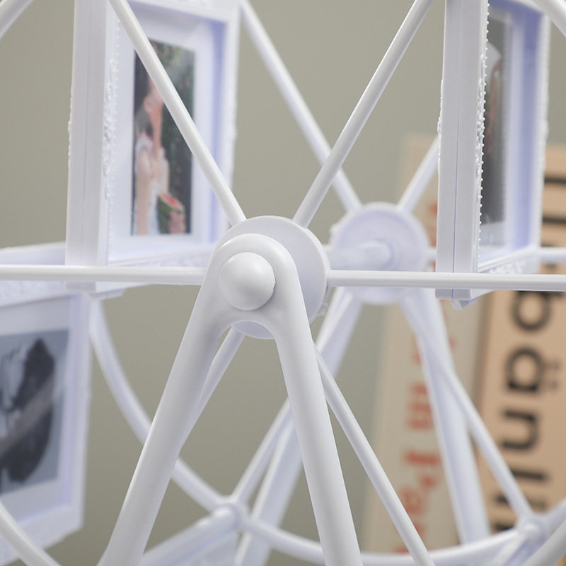 Ferris Wheel 5inch Rotating Photo Frame Creative Wedding Photo Children's Room Desktop DIY Decoration Ornament Windmill Photo Frame Wholesale