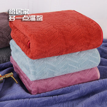 Cross-Border Wheat-Pattern Coral Velvet Towel Bath Towel Household Double-Sided Absorbent Thickened Face Towel Manufacturer Wholesale Towel