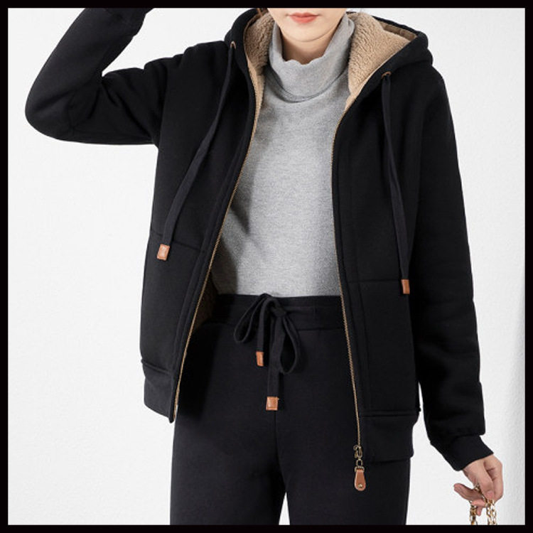 2024 New fleece-lined Thickened Sweat Women's Trendy Ins Autumn and Winter Hooded suit Women's Winter Casual Sports Two-piece Set