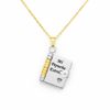 Cross-Border Daughter and Granddaughter Laser Engraved Book Necklace Can Open the Book Copywriting Book Titanium Steel Necklace Clavicle Chain