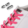 Metal Capsule Buckle Flat Shoelaces for Lazy People, No Need to Tie Shoelace Buckles, No Need to Tie Elastic Flat Elastic Sports Colorful Lazy Shoelaces