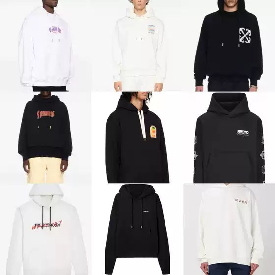 25 New Men's Sports Wear Rope Hoodie Spring and Autumn Printed Long Sleeve Sweatshirt Hooded Top Men's Collection
