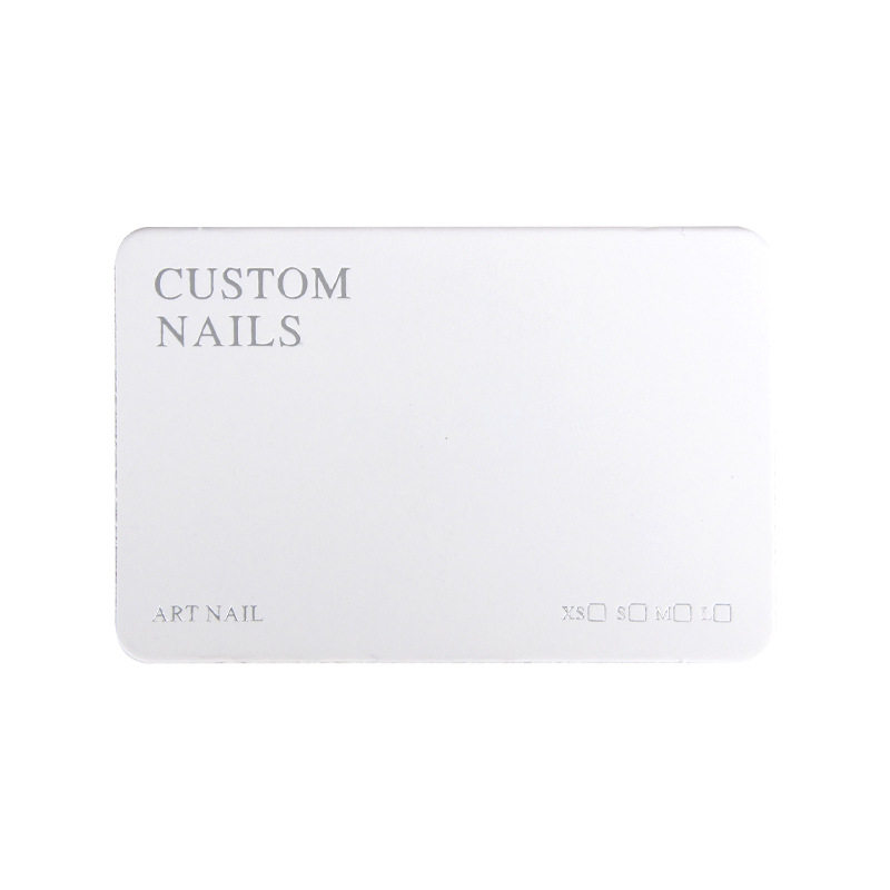 High-end light luxury wear nail stamping silver display card paper nail sheet board storage small card nail photography background display
