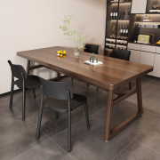 Table for Dining, Commercial Rectangular Fast Food Restaurant Wooden Dining Table, One Table and Four Chairs, Small Apartment Di