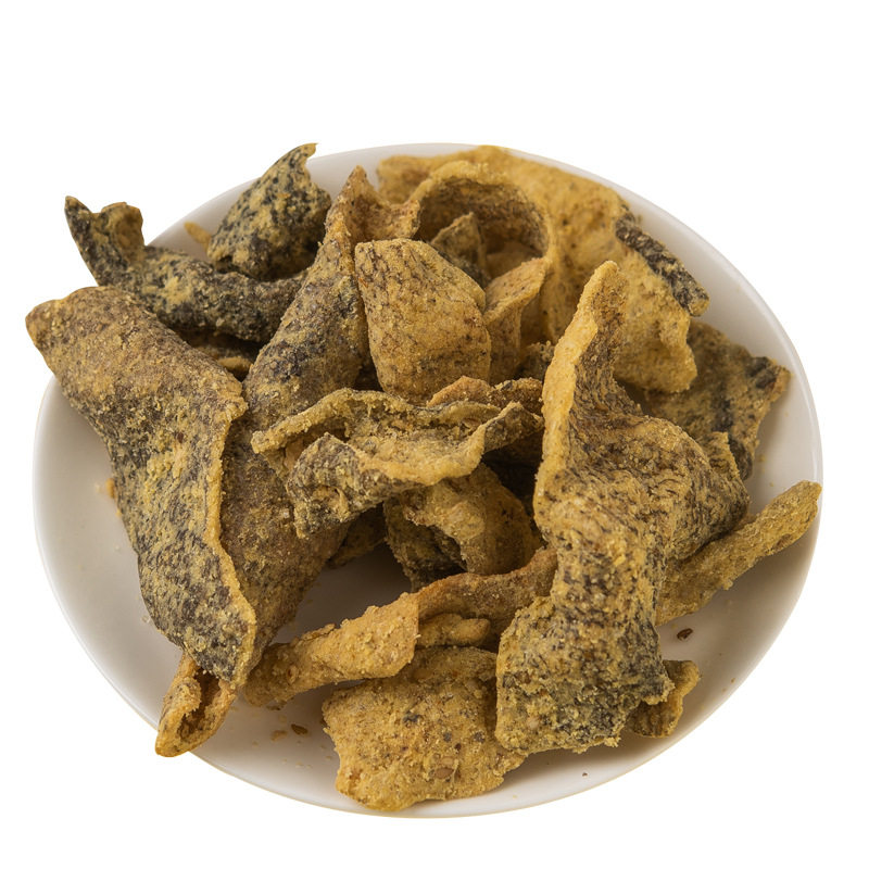 Egg yolk fish skin crispy cod skin crisp 80g Internet celebrity seafood dry snacks instant snacks dried fish leisure food