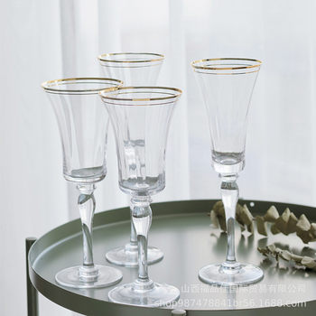 Phnom Penh Transparent Red Wine Glass Nordic ins Simple Goblet Household Red Wine Glass Champagne Glass Wine Glass Table