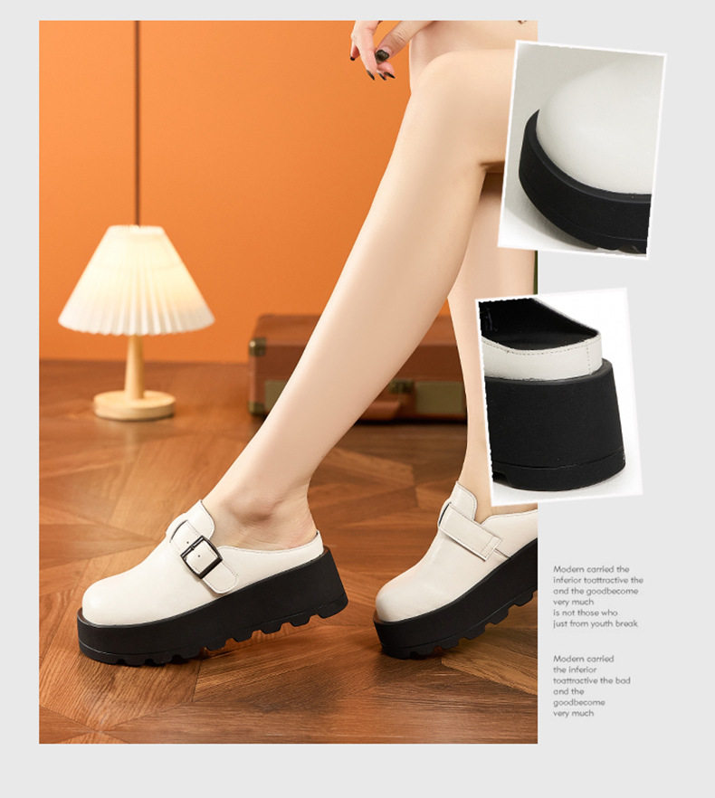 Dép sandal nữ đế dày Birkenstock phong cách mùa hè — Đen, Trắng chi tiết 3