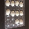 Plastic Goose Egg Tray, Transparent, 12 Large Goose Egg Trays, Disposable Walnut Tray Packaging, Double Yolk Duck Egg Box
