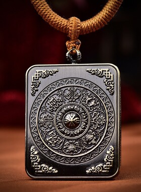 唐卡扎基拉姆前世今生黄首饰财神绿度母师本命佛各种图案吊坠