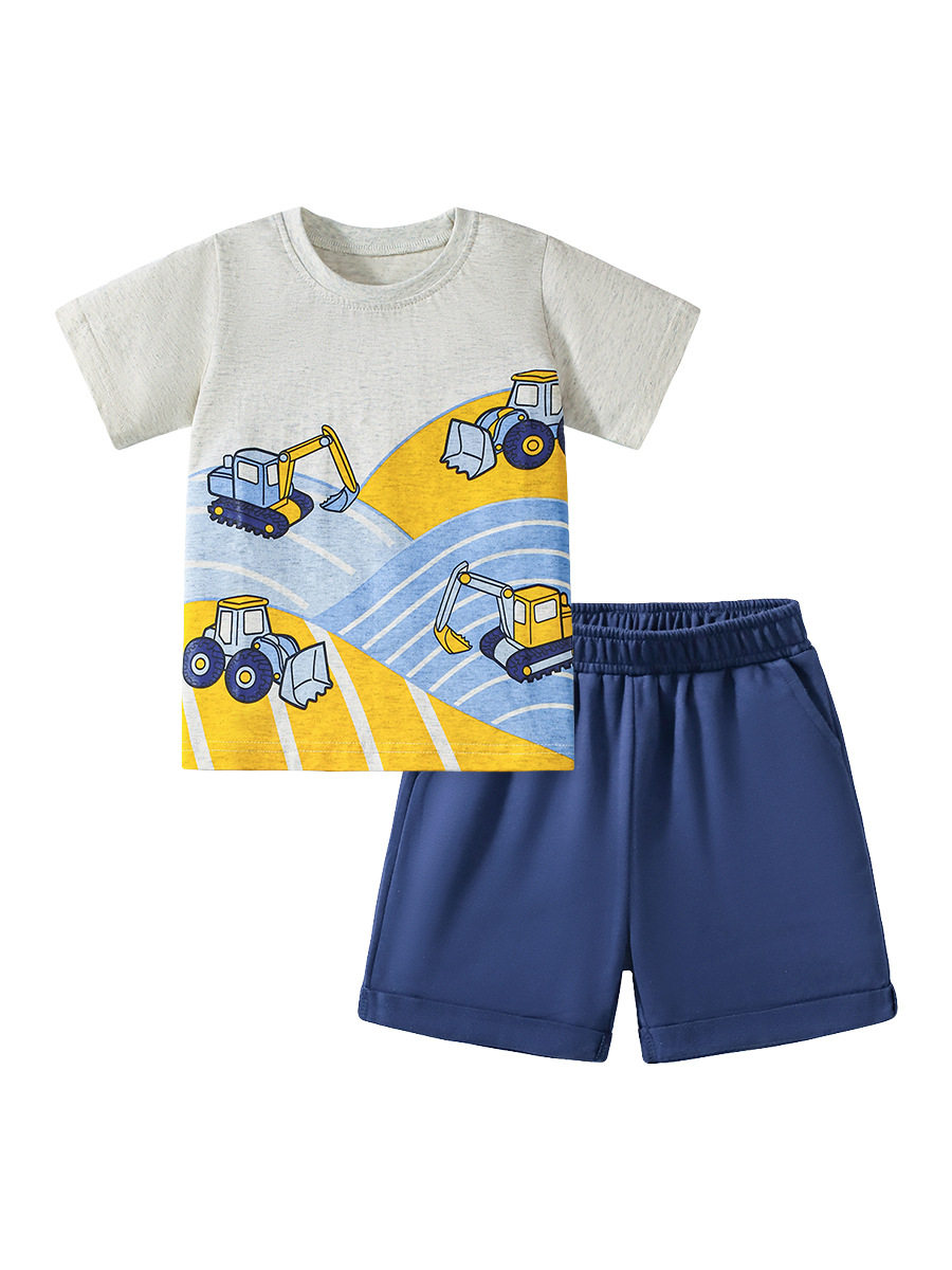 Boys' Set, Cartoon Short-sleeve Kids' Outfit, Boys' 2-piece Set Wholesale