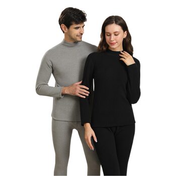 Factory Direct men's camel velvet thermal underwear fleece-lined thickened winter autumn clothes long pants suit heating bottoming underwear
