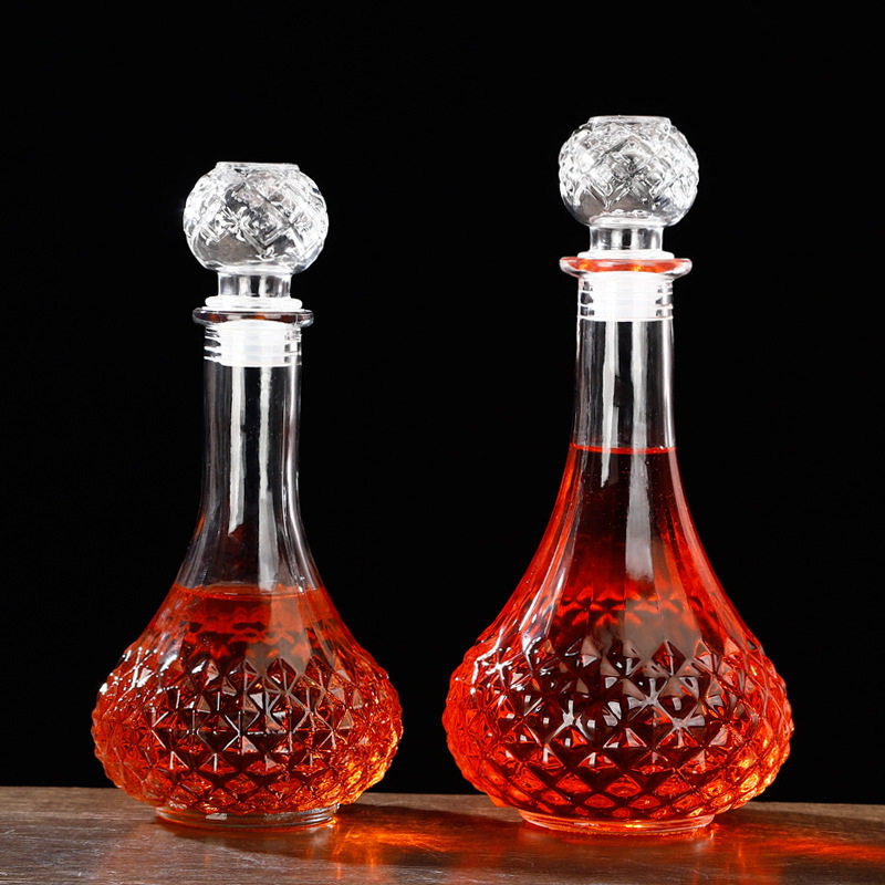Household Decanter 1000ml Lead-Free Thickeneded Glass Red Wine Bottle Medicinal Wine Bottle Decanter Wine Divider Classy Set