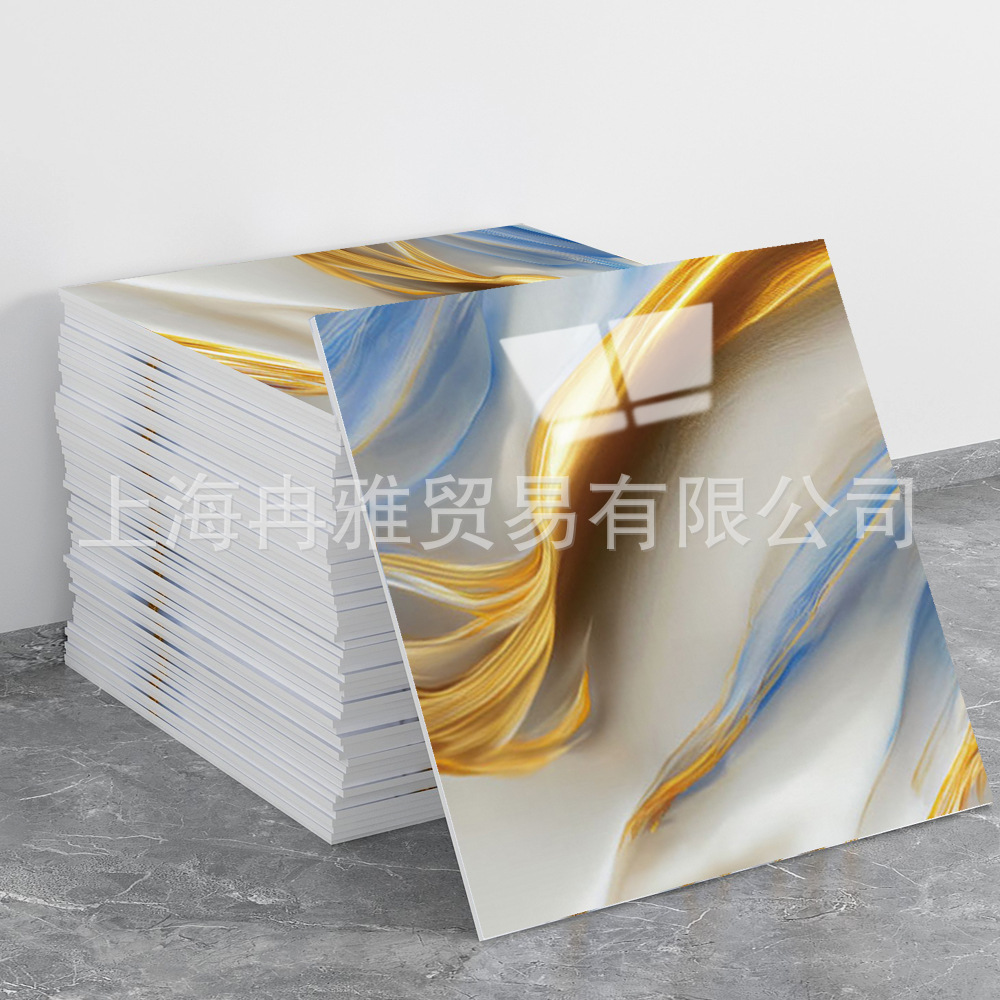 跨境外贸仿大理石鎏金3d墙面翻新装饰贴纸防油防水墙纸自粘瓷砖贴