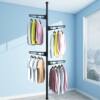 Floor-To-Ceiling Clothes Drying Rack, Thickened and Reinforced, Floor-Mounted, Adjustable Height, No-Drill, Retractable Household Clothes Rack