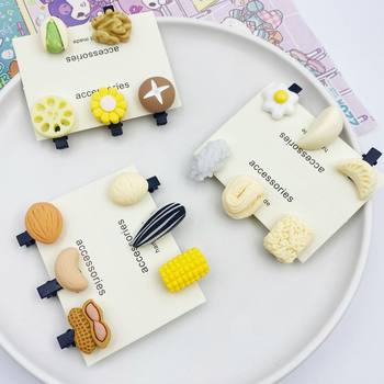 Cartoon Fun Funny Food Play Hairpin Hair Accessories Food Pistachio Corn Garlic Accessories Bangs Clip Duckbill Clip