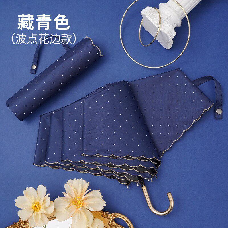 ゴールドフックドット-ネイビーブルー