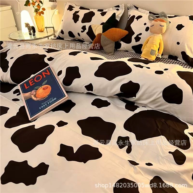 2026 New Four-Piece Bedding Set, Bed Sheet, Duvet Cover, Suitable for All Seasons, Dormitory and Home Use, Single Three-Piece Set