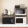 Retractable Microwave Oven Rack Countertop Two-Layer Oven Rack Rice Cooker Double-Layer Storage Rack Kitchen Storage Rack