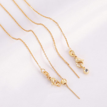 Cross-border jewelry 18K gold universal necklace gold-plated adjustable extension O-chain DIY Passepartout copper matching chain