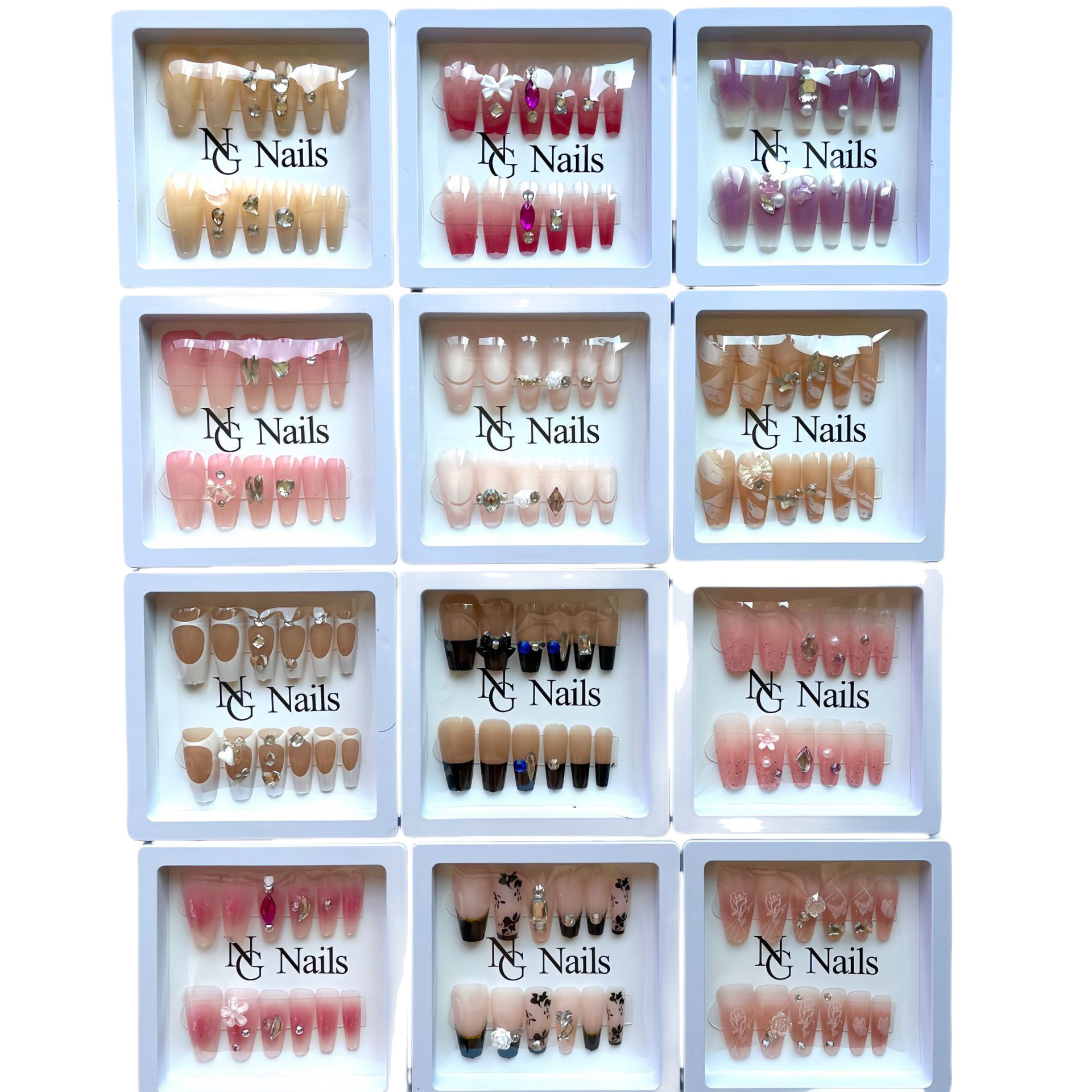 Wearable Nails, Wearable Nail Patches, High-End Summer Detachable Fake Nails, Wearable Nail Patches