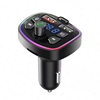 Q7 Colorful Atmosphere Light Car Mp3 Bluetooth Hands-Free 5.0 Dual Usbc Player Car Bluetooth Hands-Free Fm Transmitter
