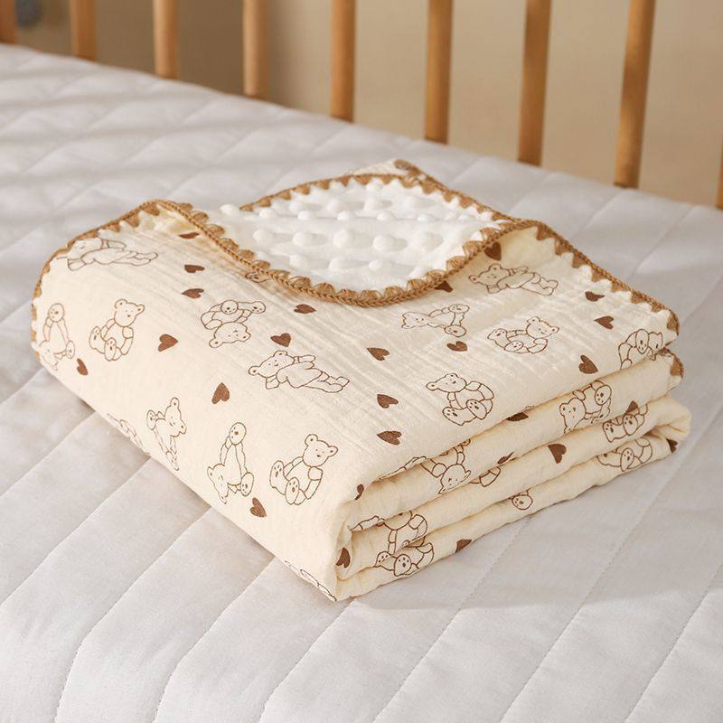 Baby Blanket Pure Cotton Gauze Beanie Blanket Baby Beanie Quilt Baby Wrap Summer Thin Children's Air-Conditioned Quilt