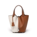 small size gold and brown spell milk white (silver buckle)